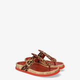 Ponyhide thong sandals