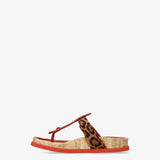Ponyhide thong sandals