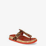 Ponyhide thong sandals