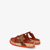 Ponyhide thong sandals