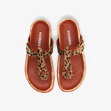 Ponyhide thong sandals