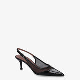 Slingback mesh pumps