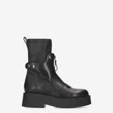 Studded Platform Ankle Boots Black