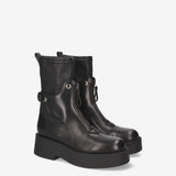 Studded Platform Ankle Boots Black