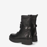 Studded Platform Ankle Boots Black