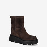 Split Leather Boots with Maxi Sole Mocha