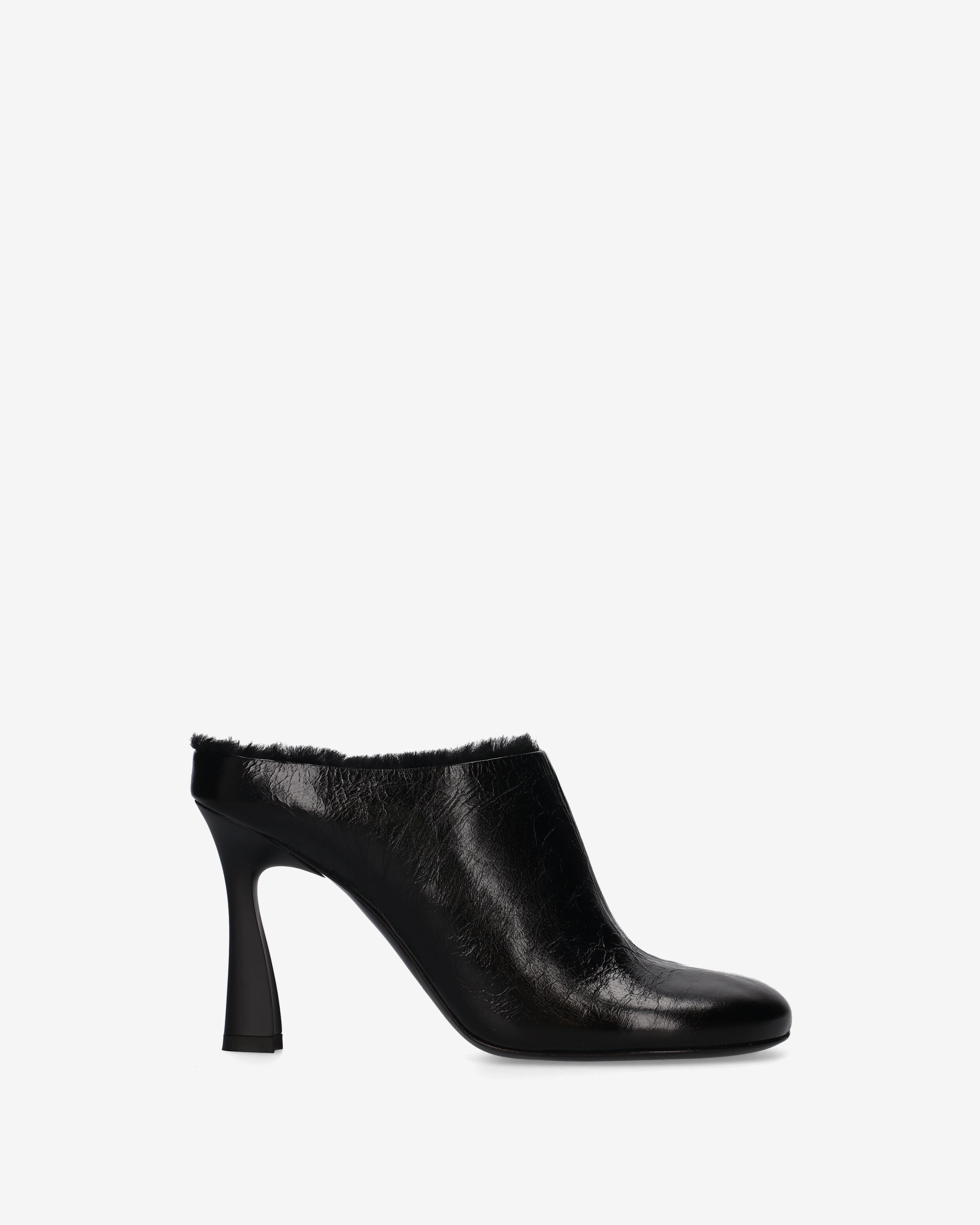 Shearling Mules Black