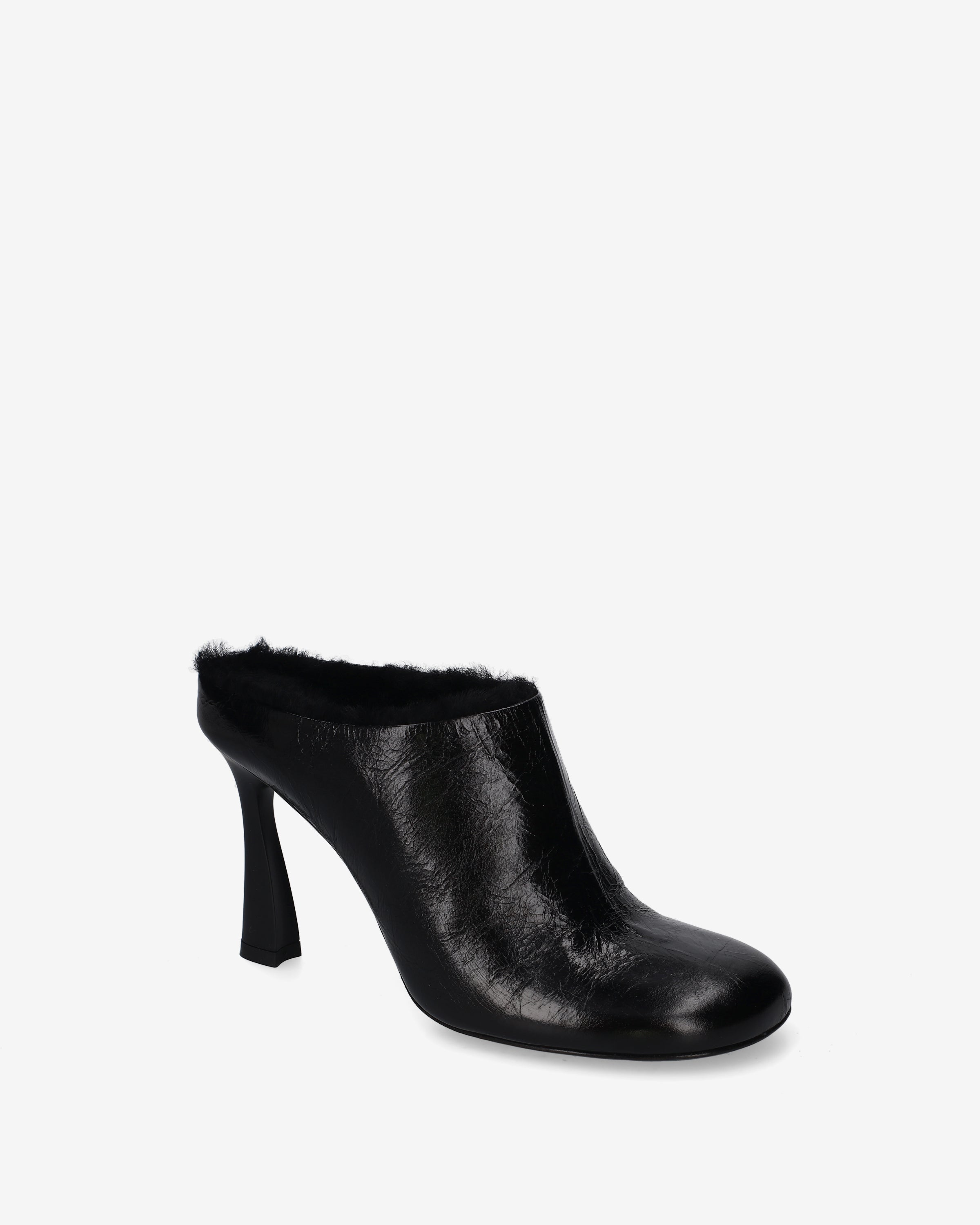 Shearling Mules Black