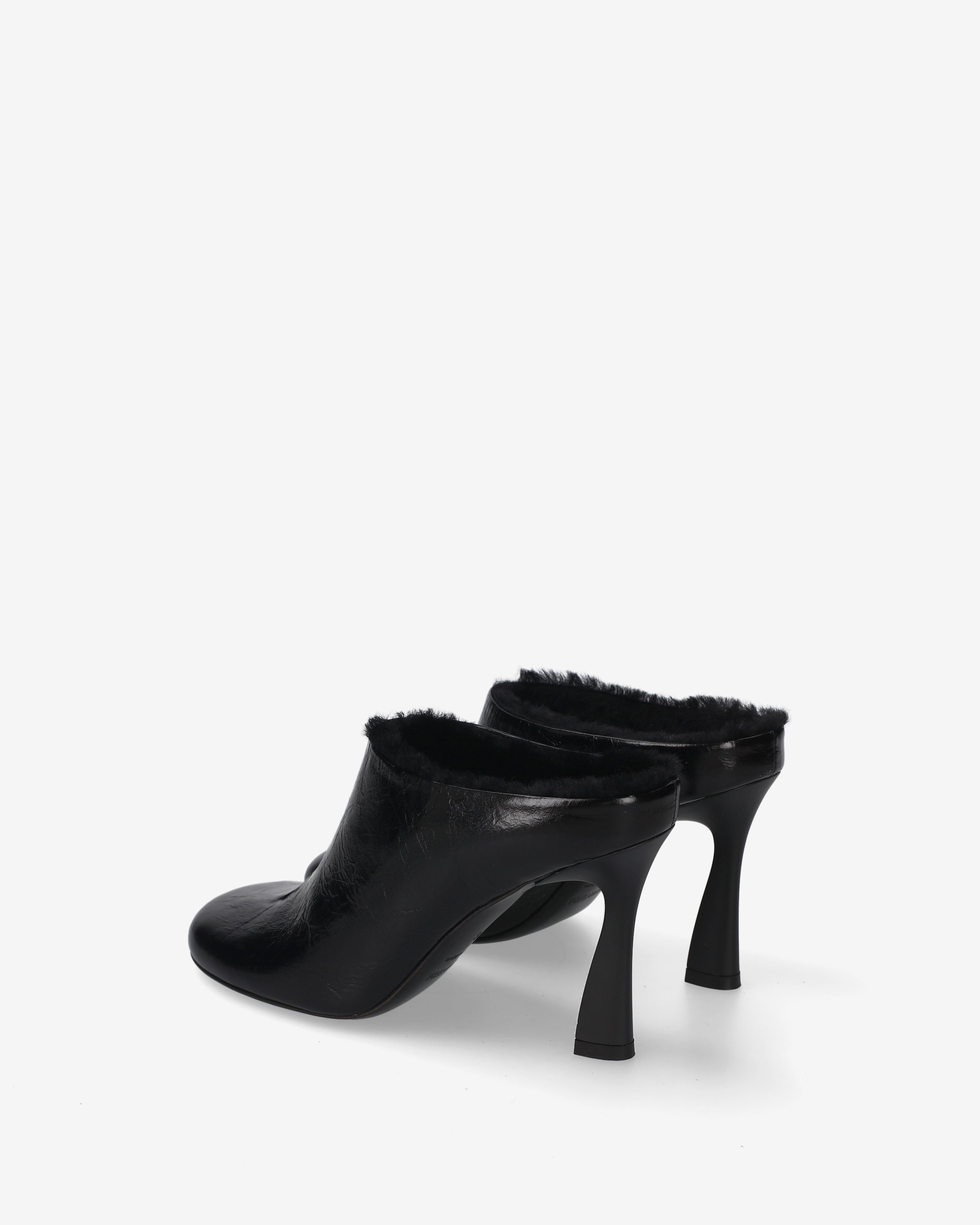 Shearling Mules Black