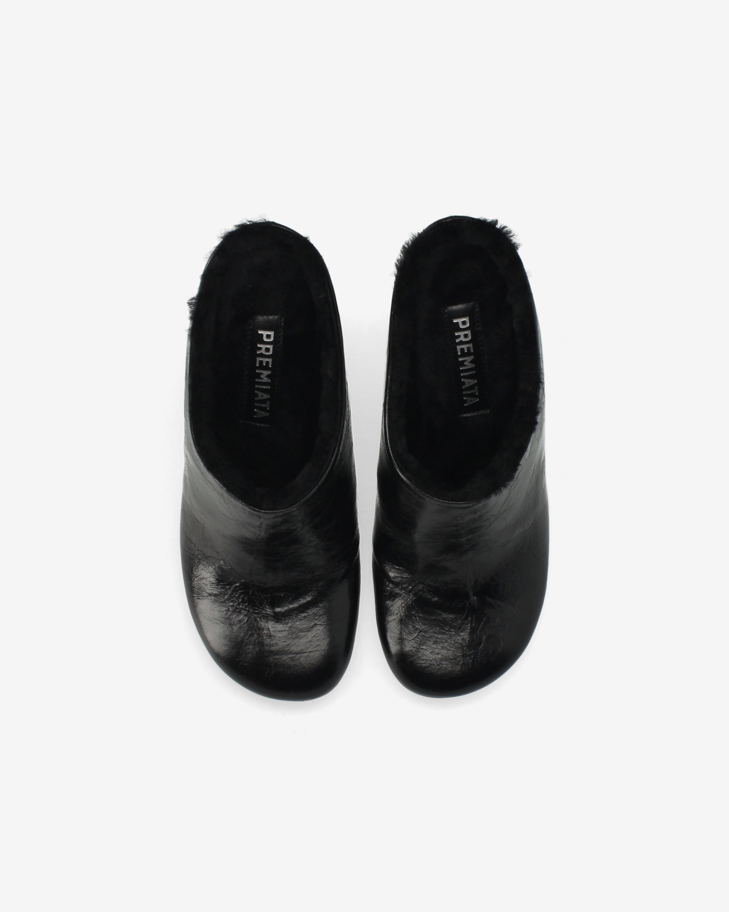 Shearling Mules Black