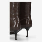 Leather Tall Boots Brown