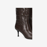 Leather Tall Boots Brown