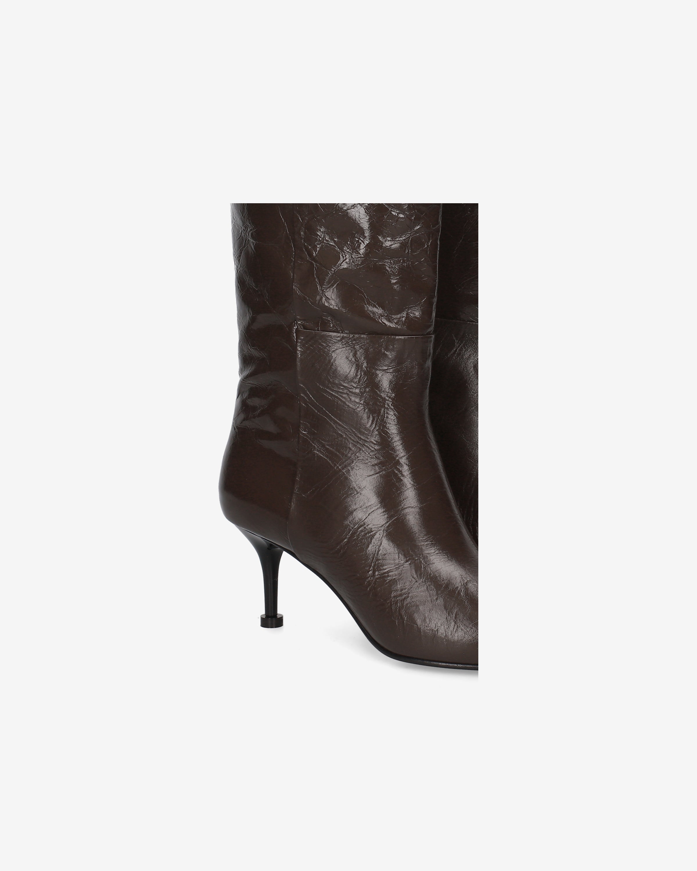 Leather Tall Boots Brown