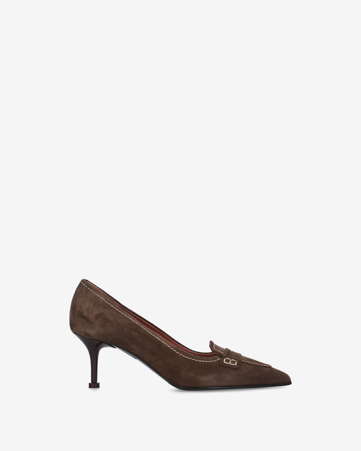 Suede Pumps with Horsebit Detail Mocha - Premiata