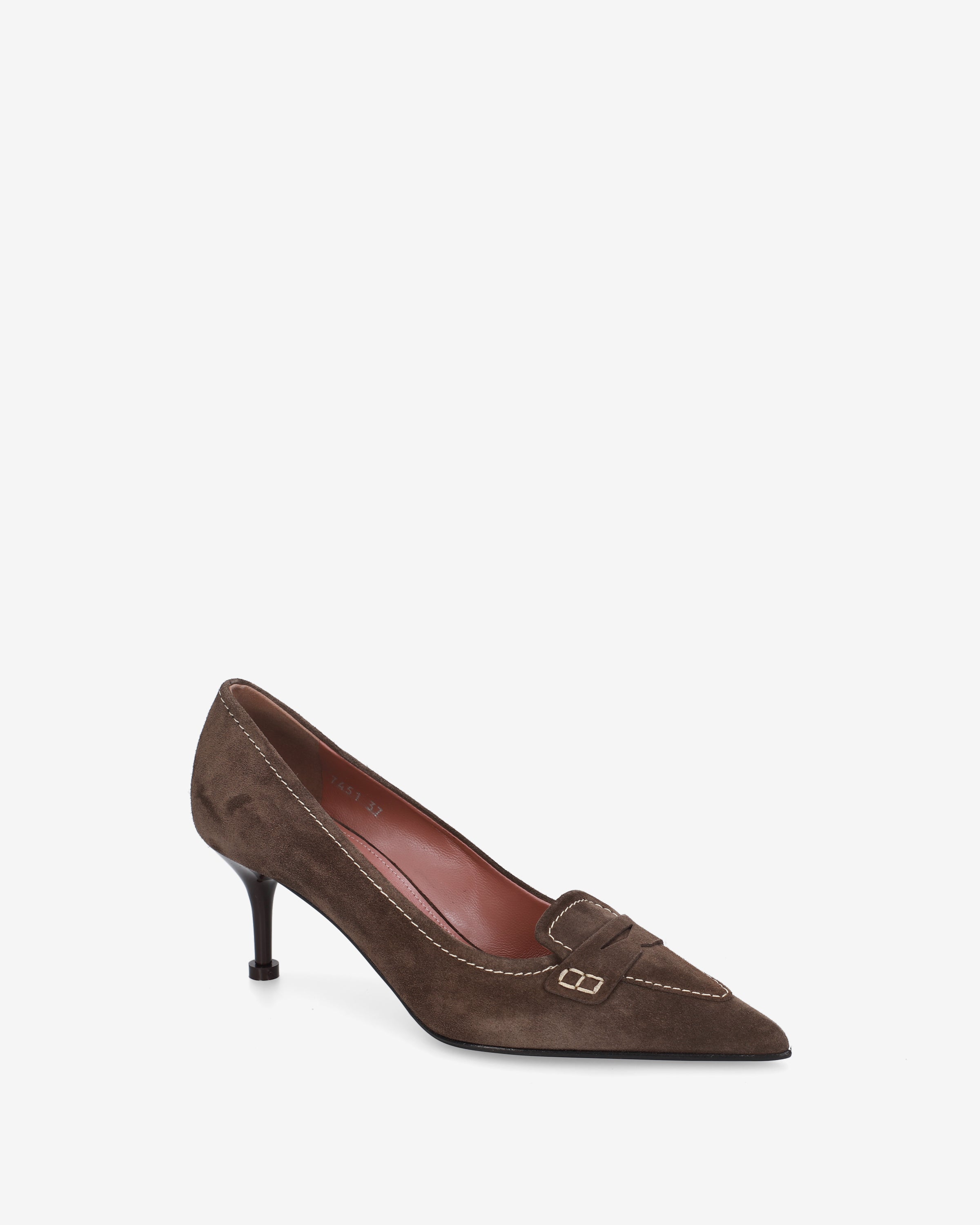 Suede Pumps with Horsebit Detail Mocha - Premiata