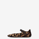 Pony Hair Mary Jane Ballet Flats Leopard