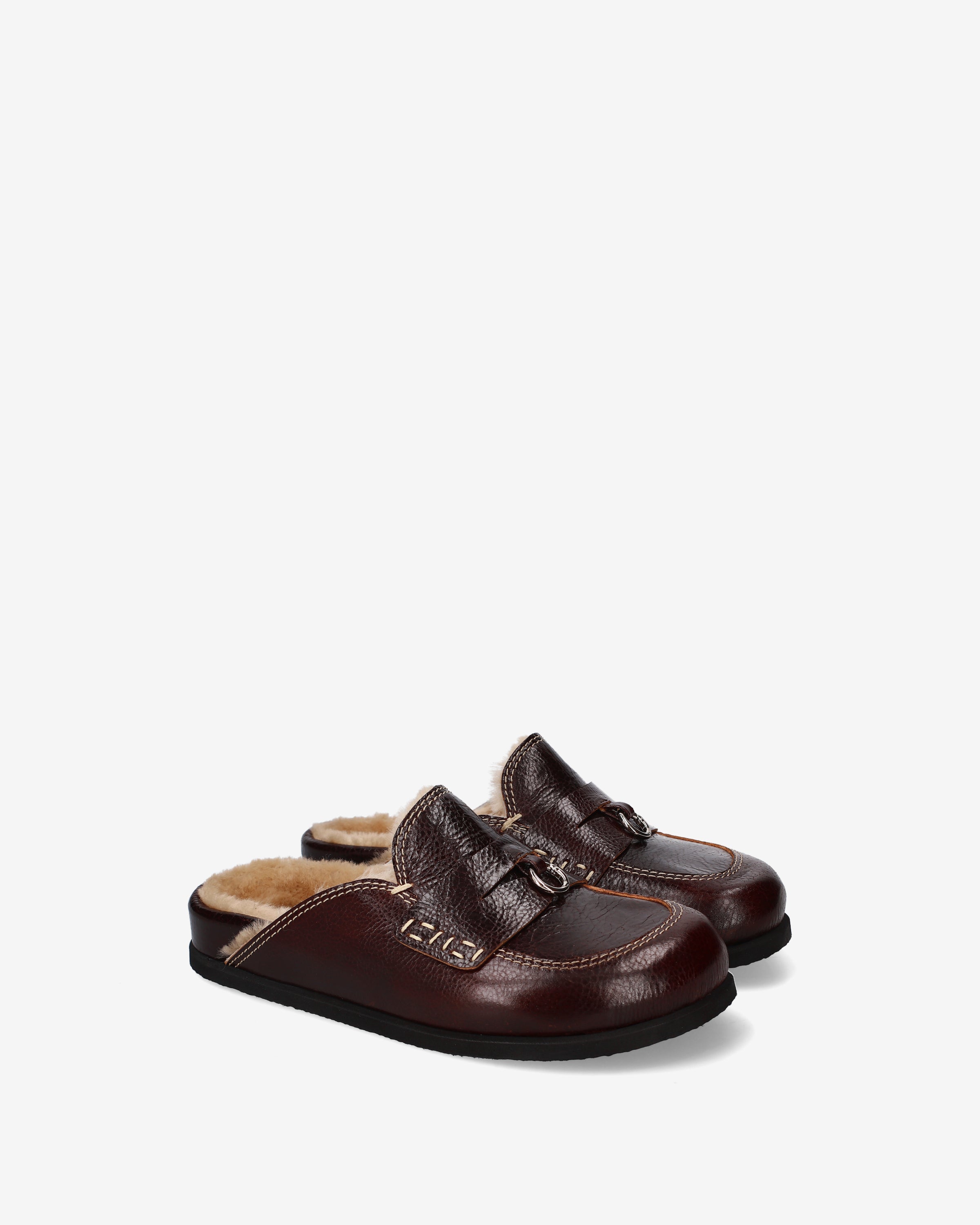 Shearling Mules Brown