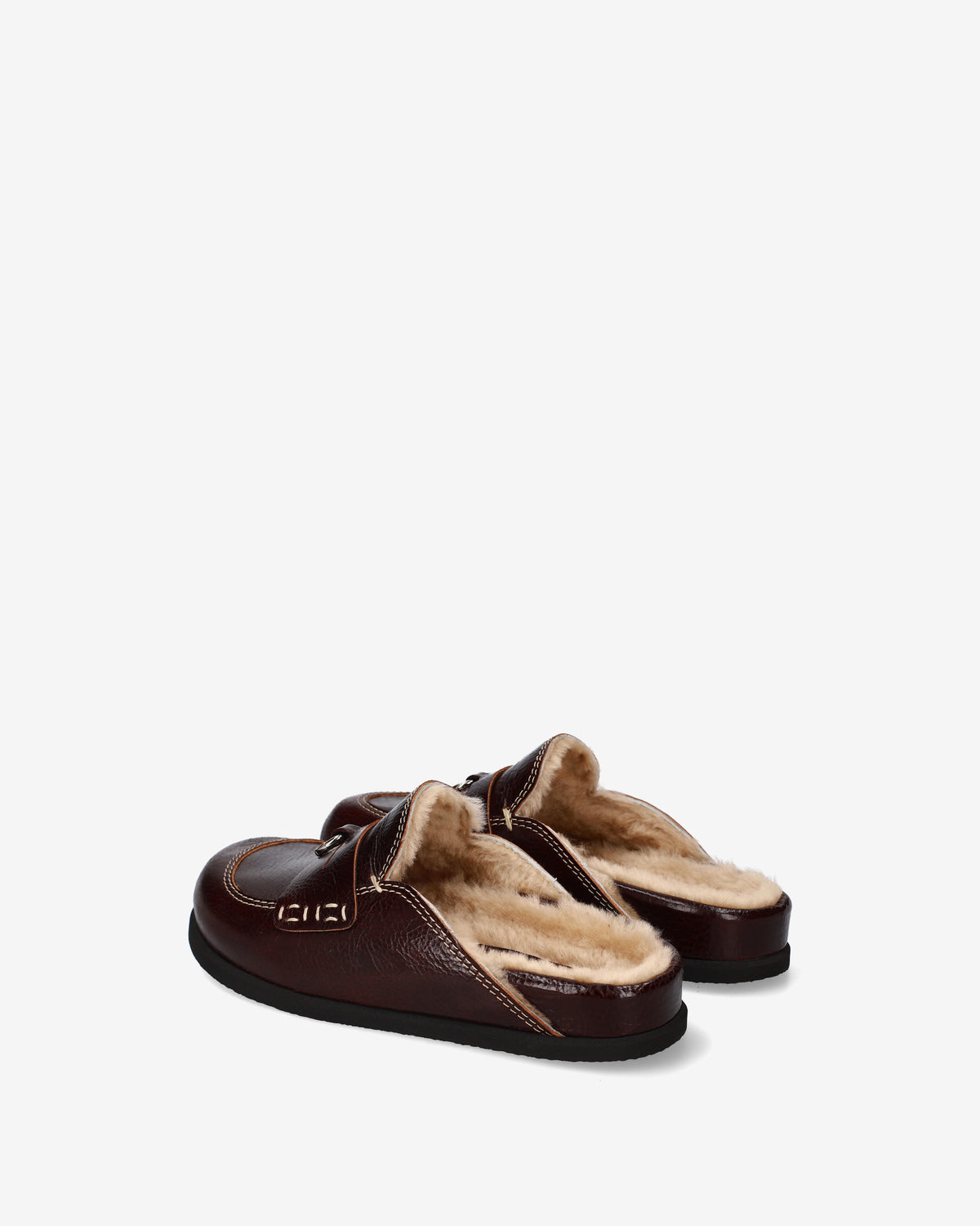Shearling Mules Brown