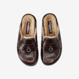 Shearling Mules Brown