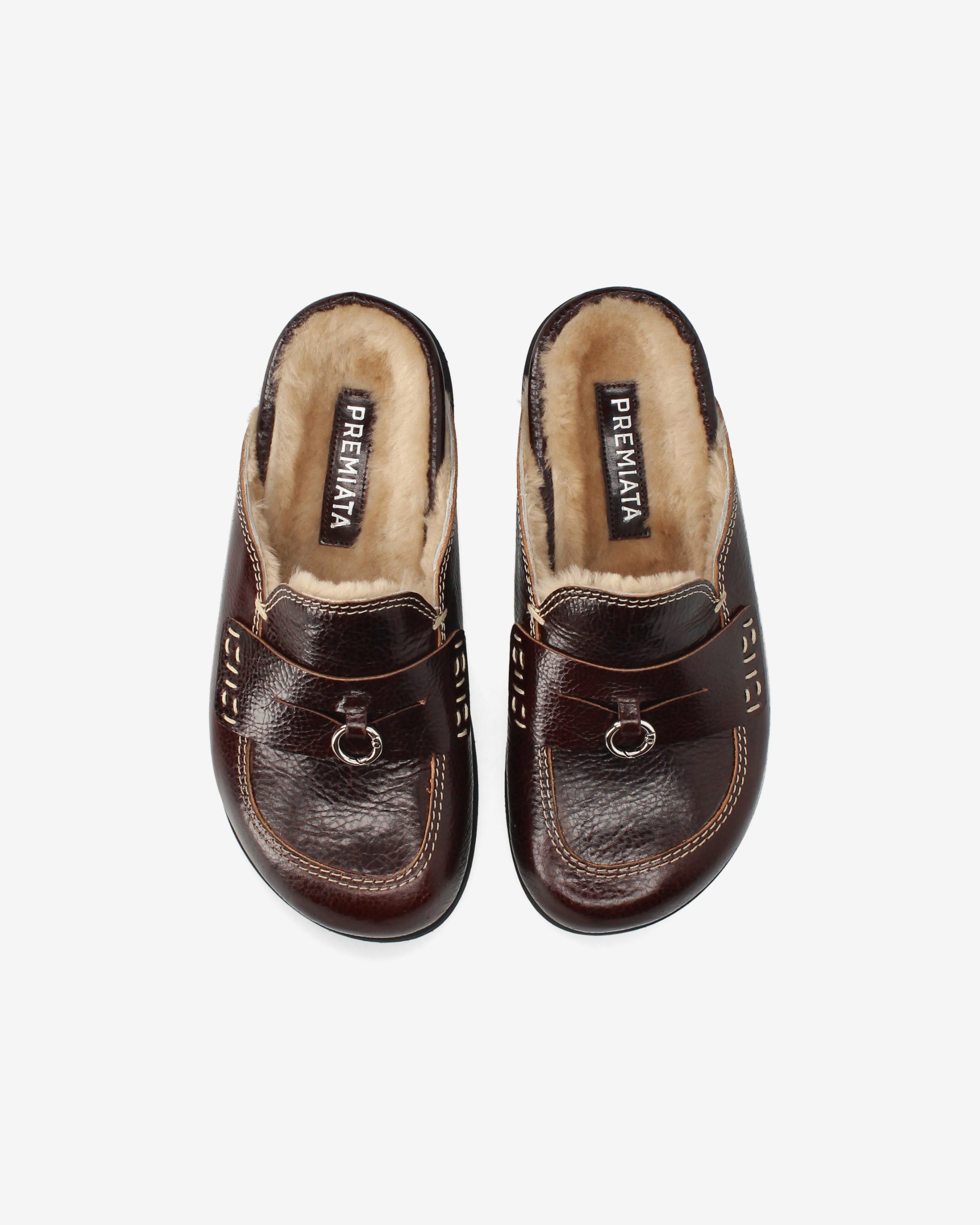 Shearling Mules Brown