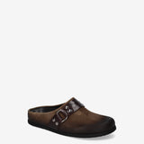 Suede Sabot Mules Mud