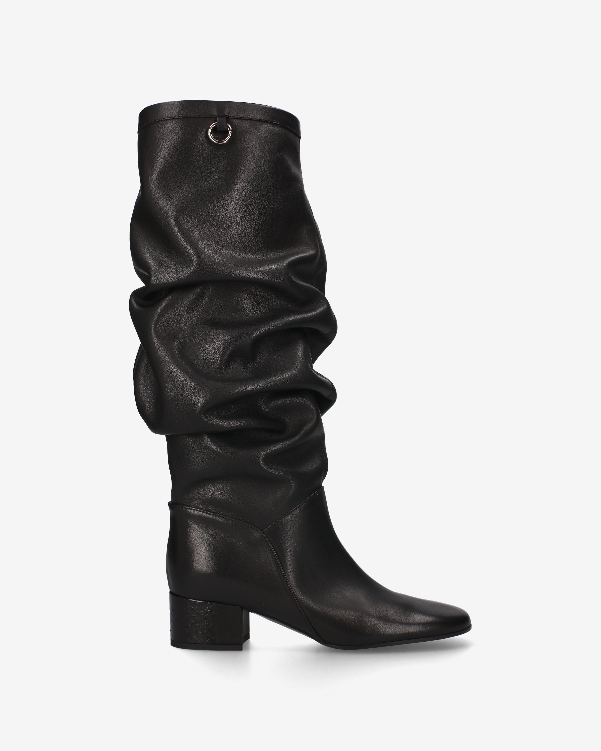Slouchy Leather Boots Black - Premiata