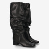 Slouchy Leather Boots Black - Premiata