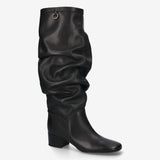 Slouchy Leather Boots Black - Premiata