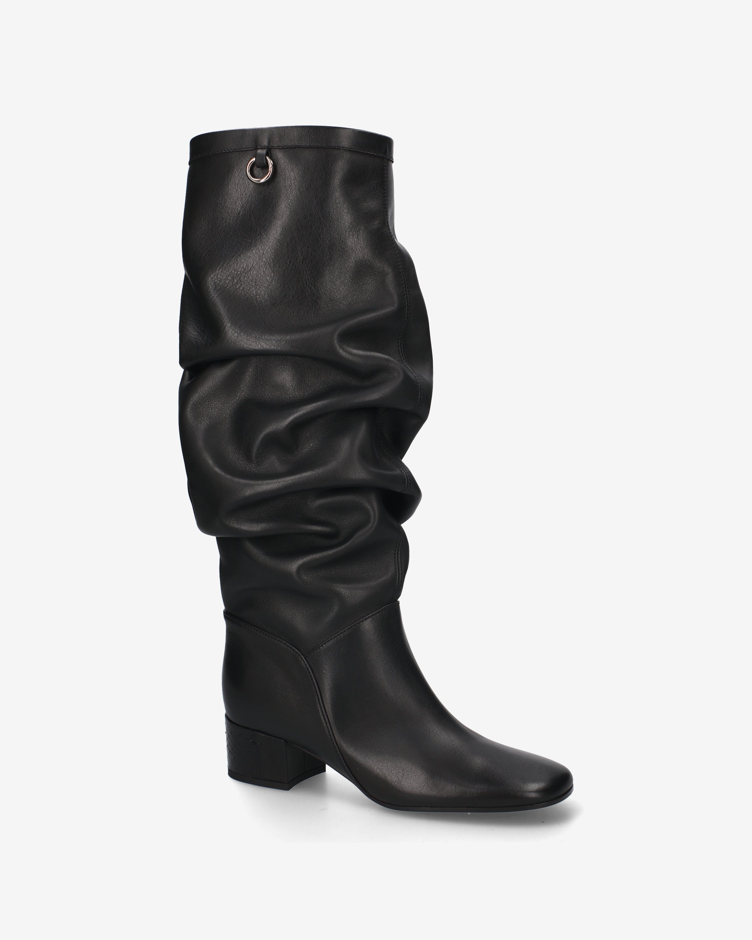 Slouchy Leather Boots Black - Premiata