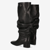 Slouchy Leather Boots Black - Premiata