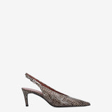 Python-Print Slingback Pumps Natural