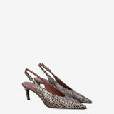 Python-Print Slingback Pumps Natural