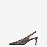 Python-Print Slingback Pumps Natural