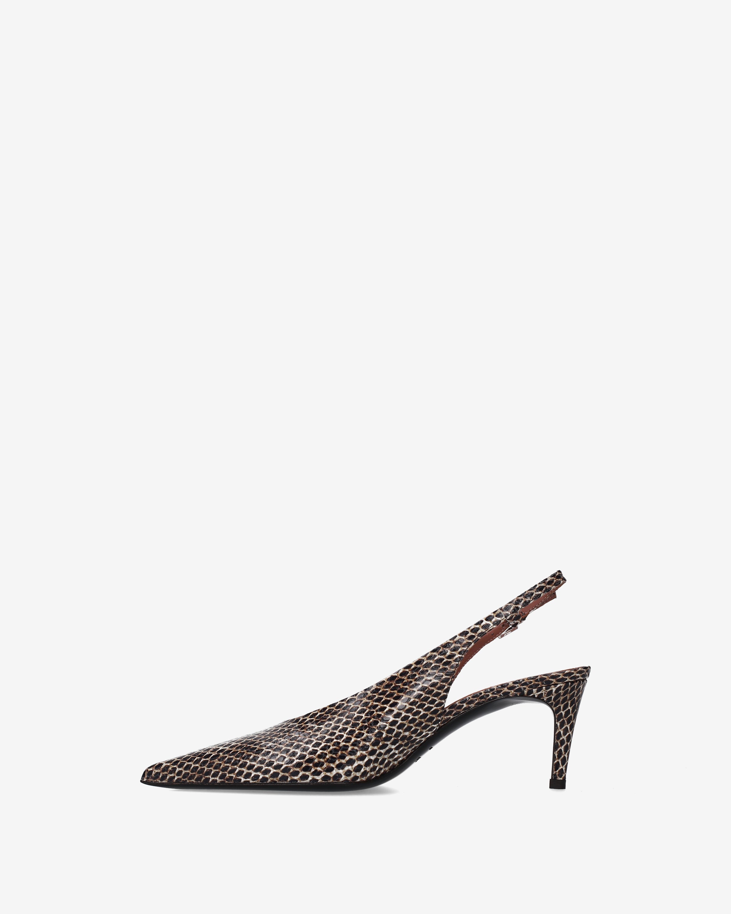Python-Print Slingback Pumps Natural