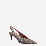 Python-Print Slingback Pumps Natural