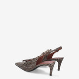 Python-Print Slingback Pumps Natural