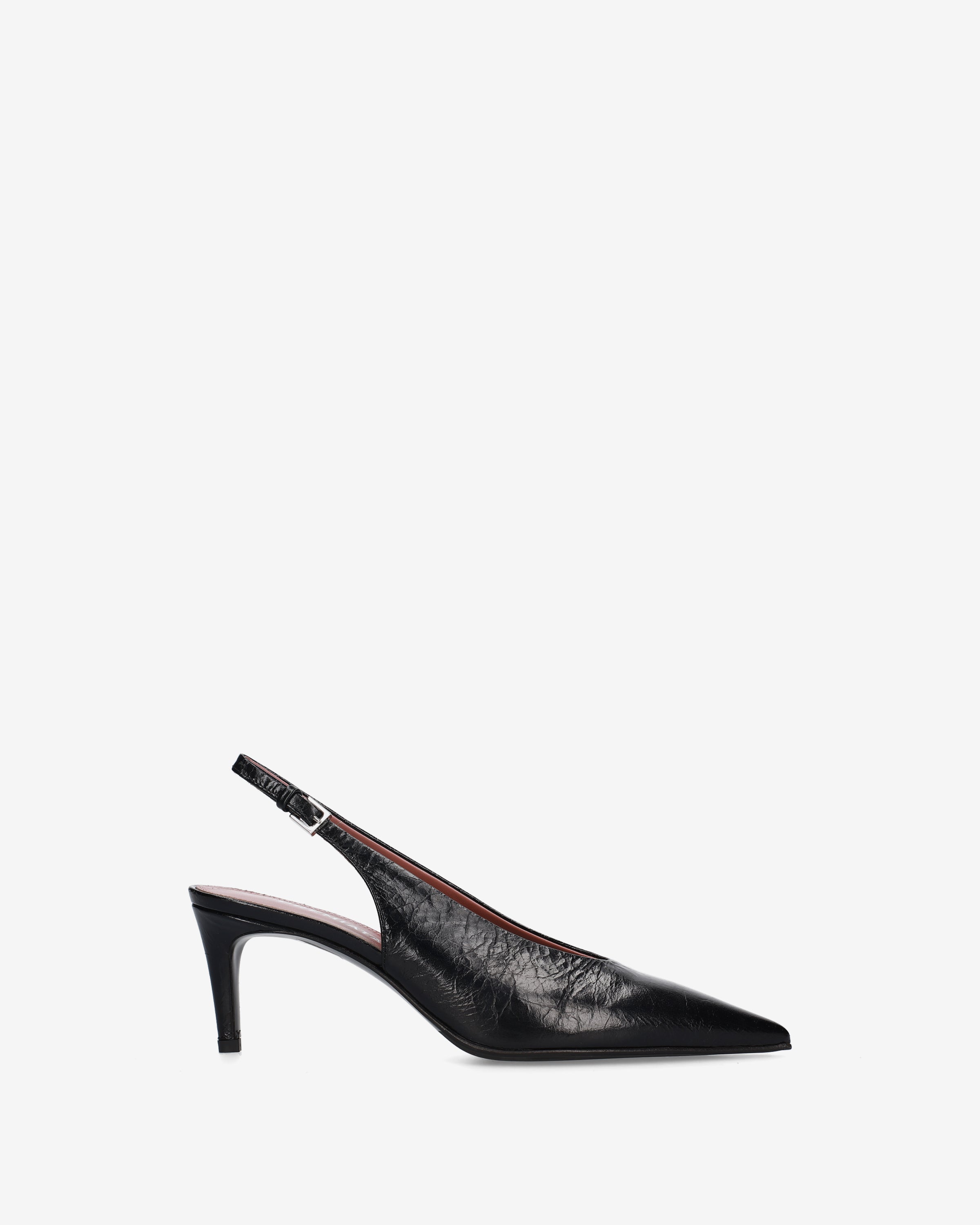 Leather Slingback Pumps Black - Premiata