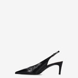 Leather Slingback Pumps Black - Premiata