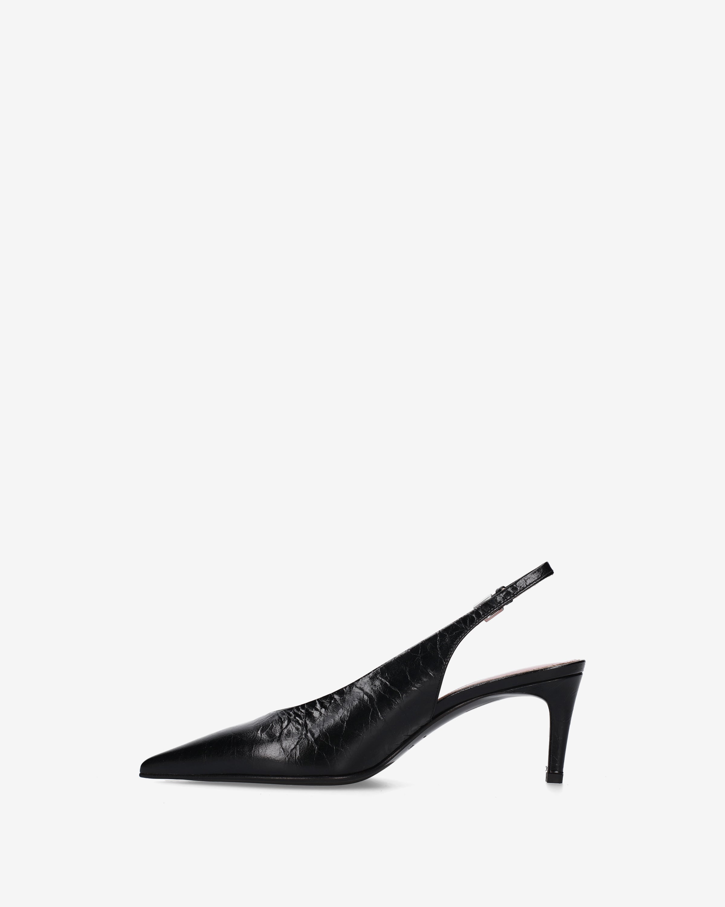 Leather Slingback Pumps Black - Premiata