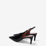 Leather Slingback Pumps Black - Premiata