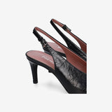 Leather Slingback Pumps Black - Premiata