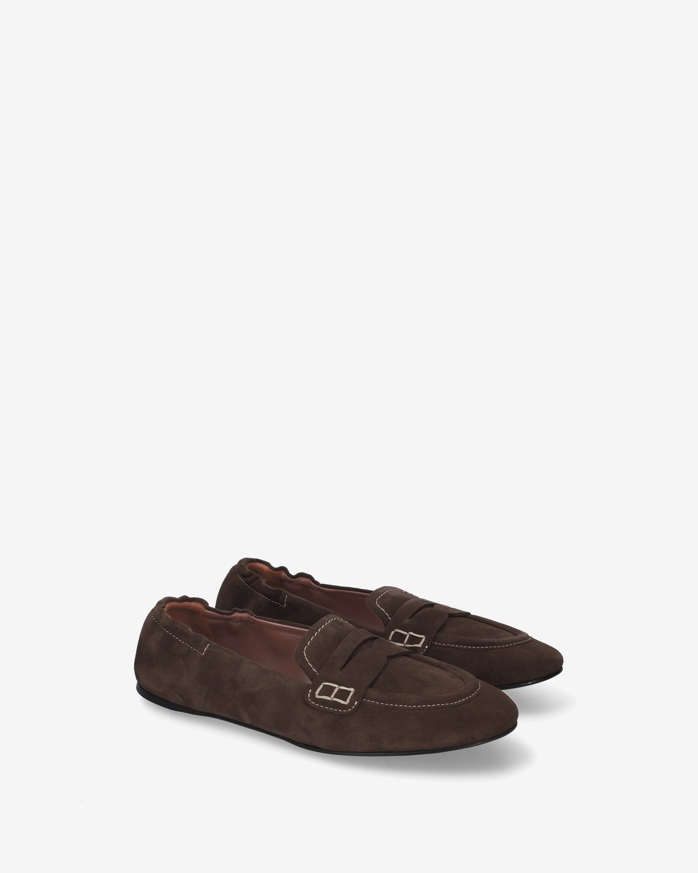 Suede Penny Loafers Mocha