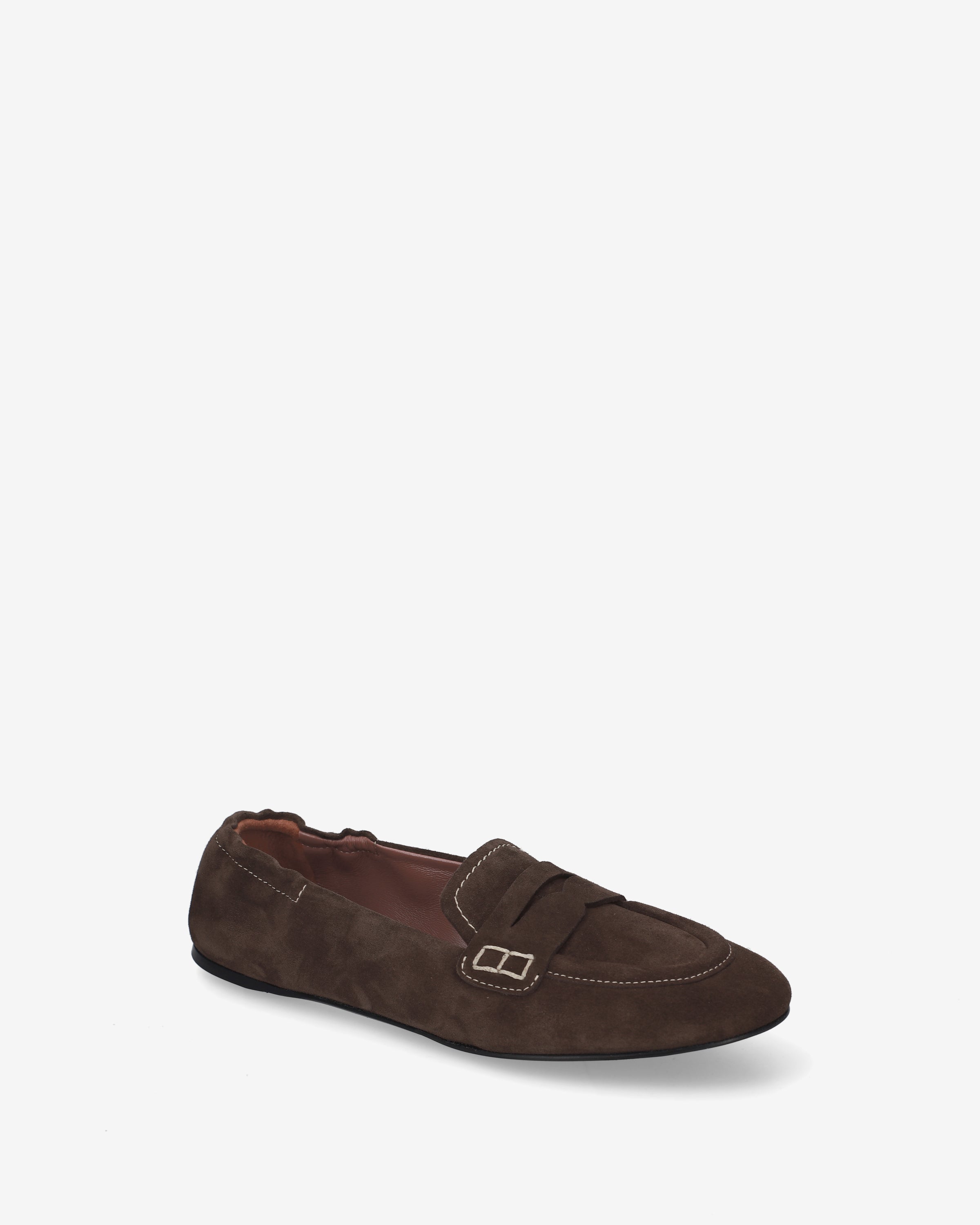 Suede Penny Loafers Mocha