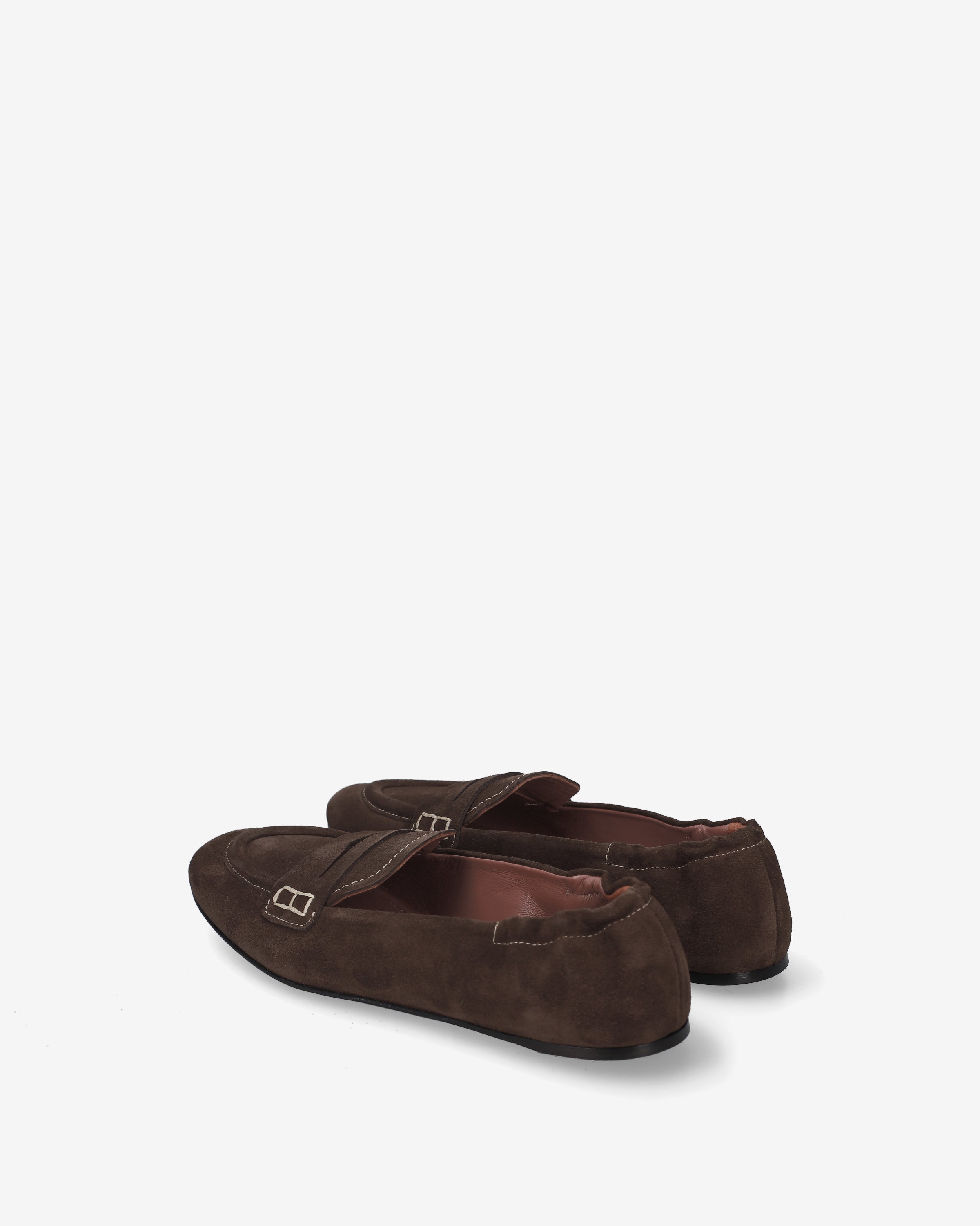 Suede Penny Loafers Mocha