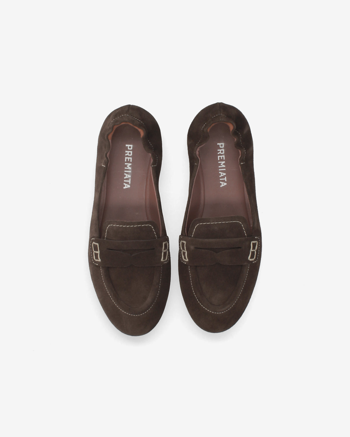 Suede Penny Loafers Mocha