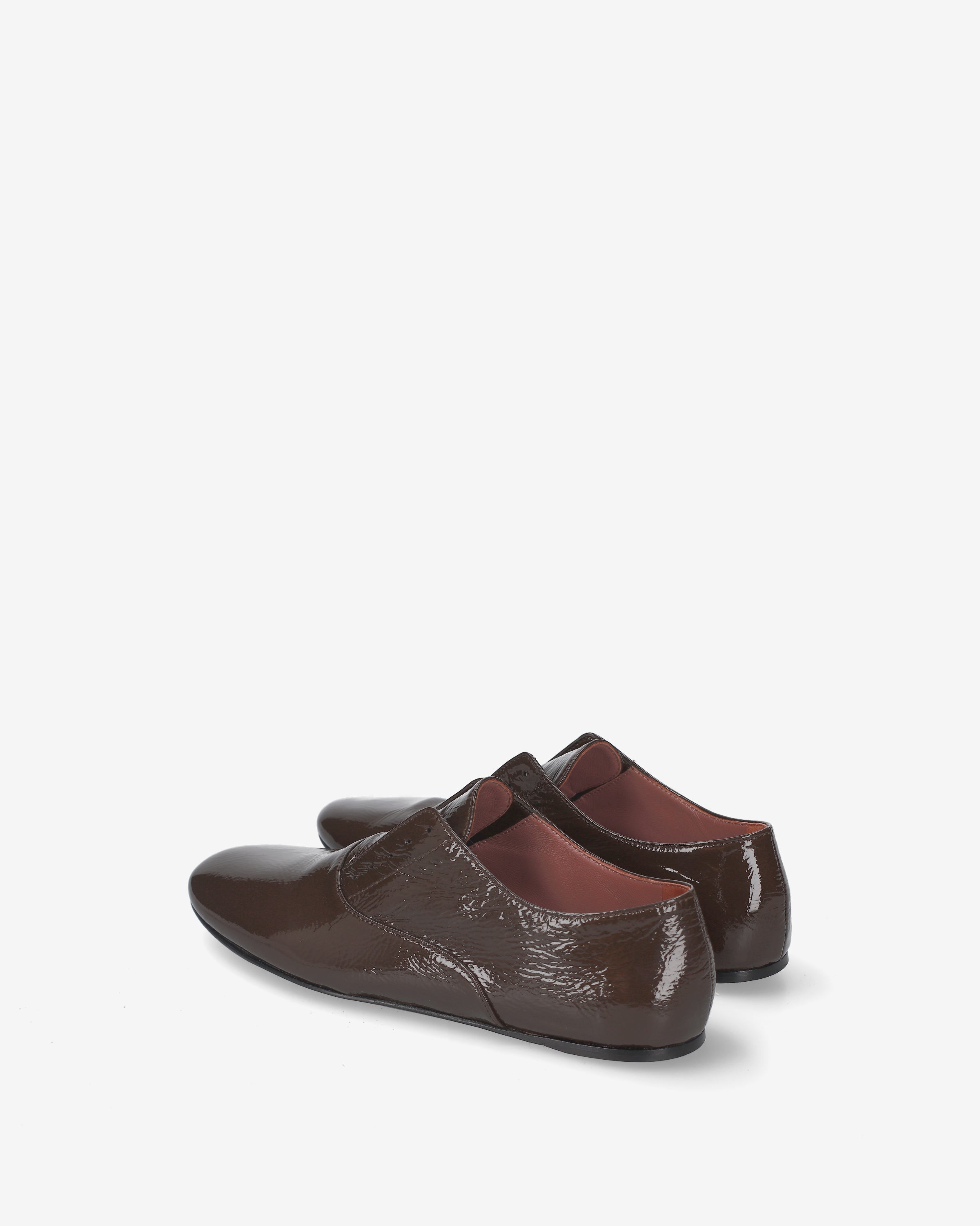 Patent Leather Loafers Brown