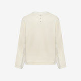 Cotton sweatshirt with nylon details