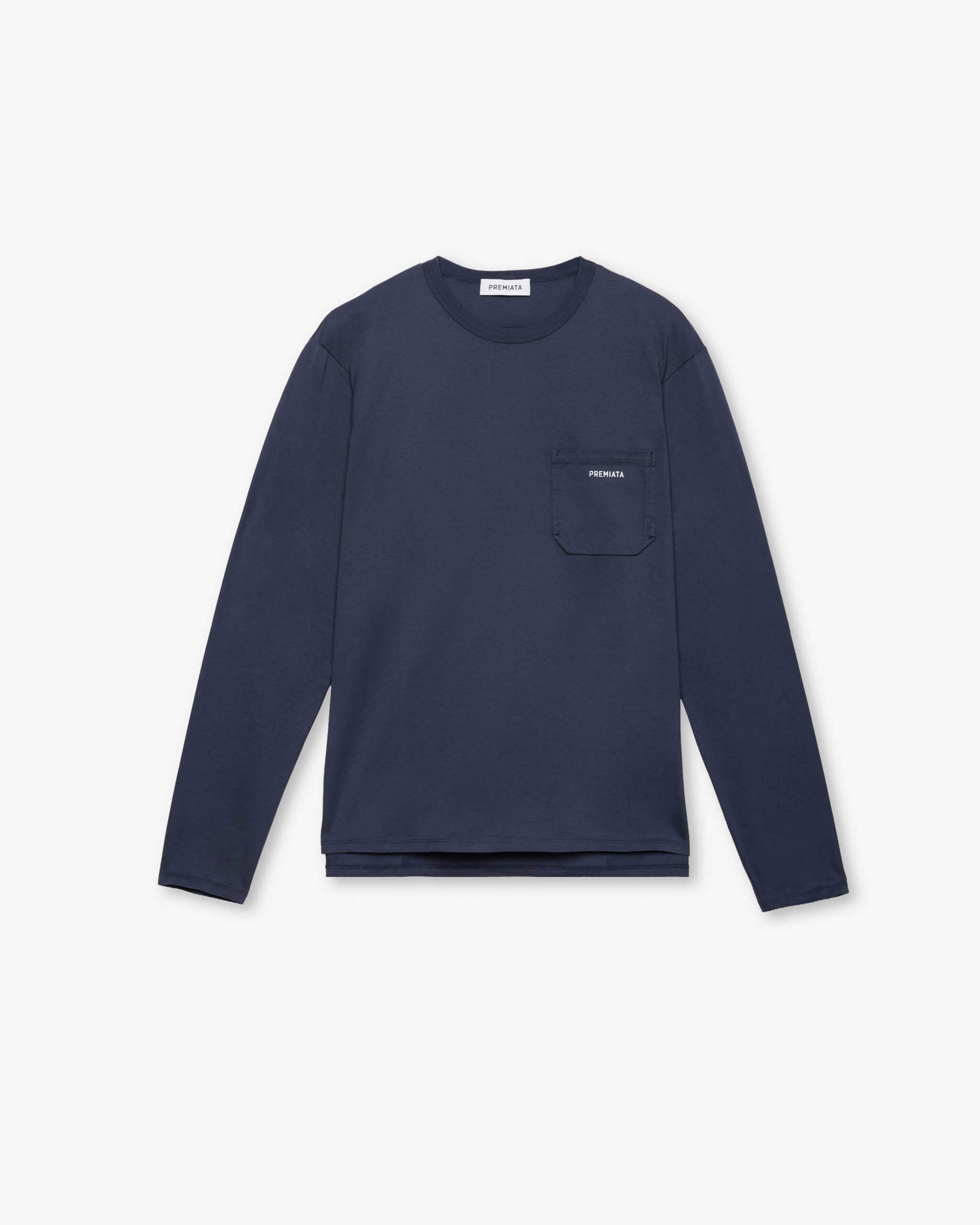 Pocket Long-Sleeve T-Shirt Blue - Premiata