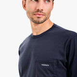 Pocket Long-Sleeve T-Shirt Blue - Premiata