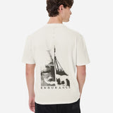 White Cotton Printed T-Shirt